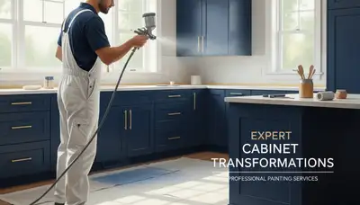 Cabinet painting in Omaha, NE for a durable, polished kitchen finish by Omaha Paint Pros