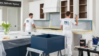 Cabinet painting in Omaha, NE for a smooth, durable kitchen finish by Omaha Paint Pros