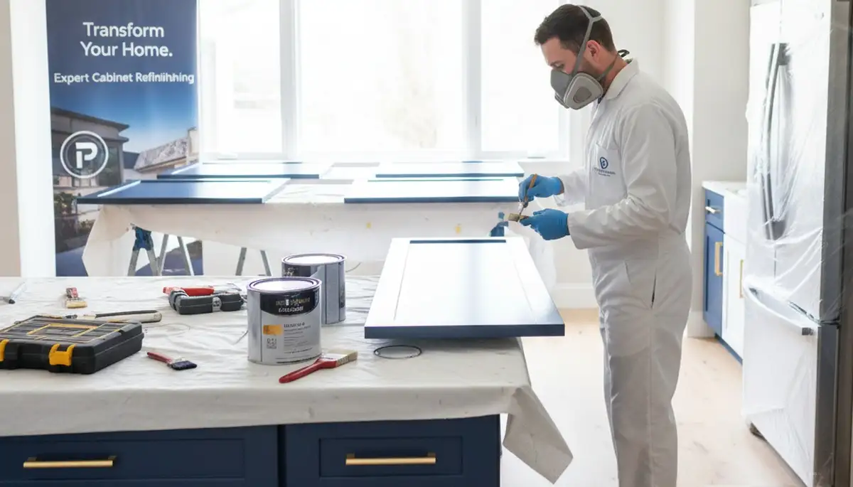 Cabinet painting in Omaha, NE for durable, polished kitchen finishes by Omaha Paint Pros
