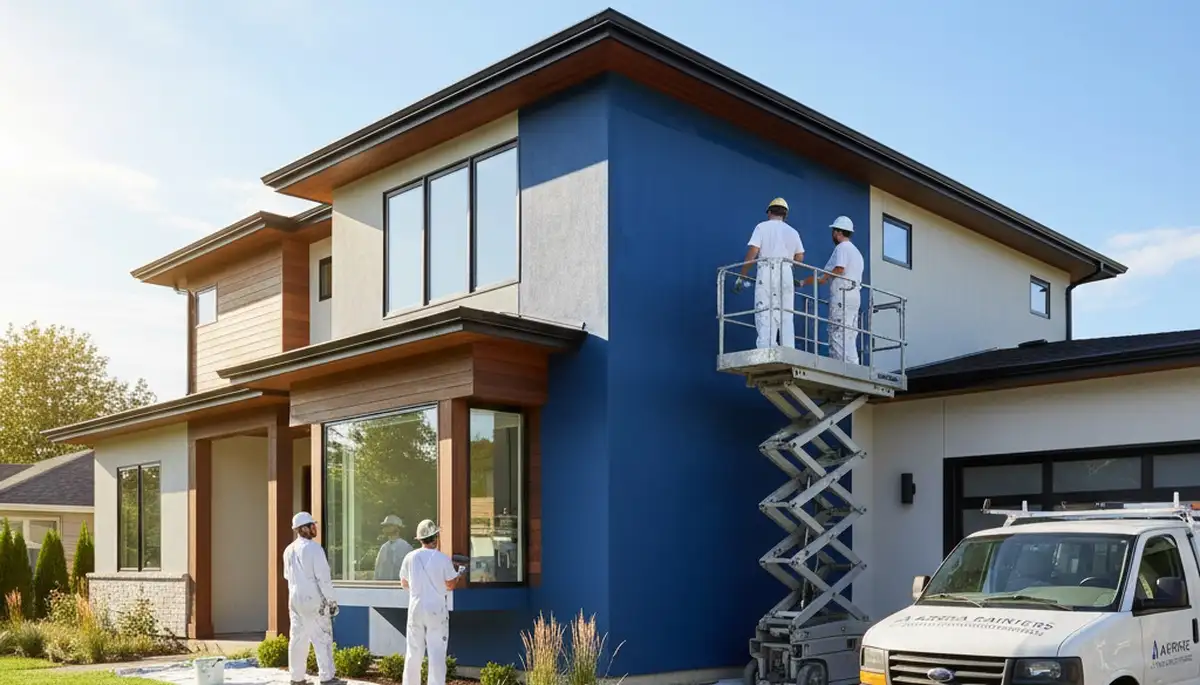 Exterior house painting in Omaha, NE for weather-resistant curb appeal and home protection