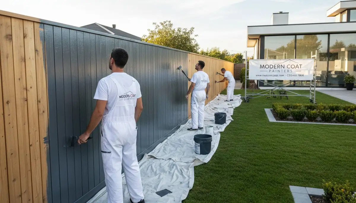 Fence painting service in Omaha, NE for weather-resistant wood protection and curb appeal