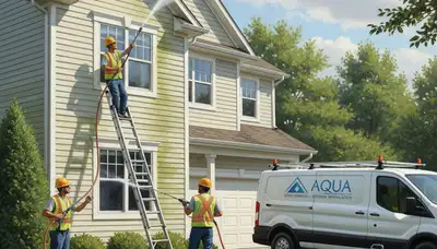 Vinyl siding pressure cleaning in Omaha, NE for dirt, algae, and mildew removal